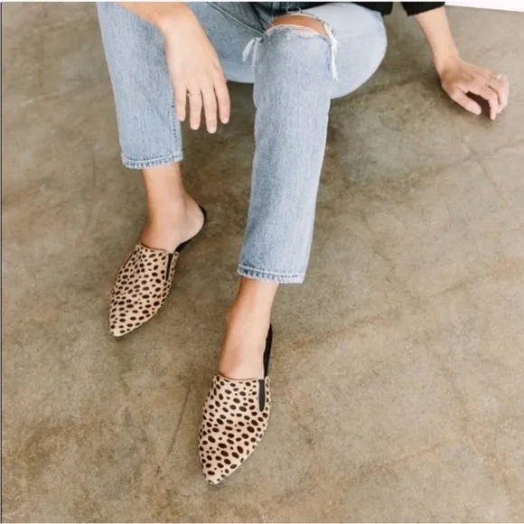 NWOT Jenni Kayne Pony Hair Mules in Cheetah Size 39