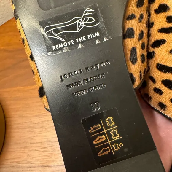 NWOT Jenni Kayne Pony Hair Mules in Cheetah Size 39