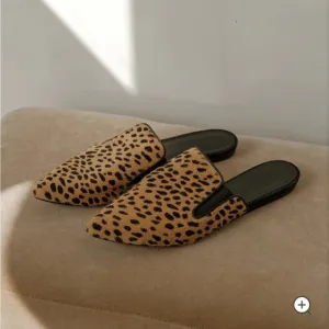 NWOT Jenni Kayne Pony Hair Mules in Cheetah Size 39