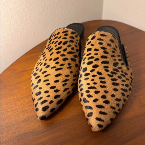 NWOT Jenni Kayne Pony Hair Mules in Cheetah Size 39