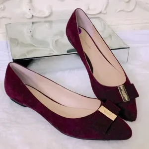 NWOT KATE SPADE Sueded Leather Ballet Flats