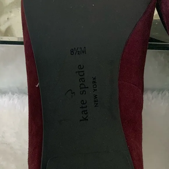 NWOT KATE SPADE Sueded Leather Ballet Flats