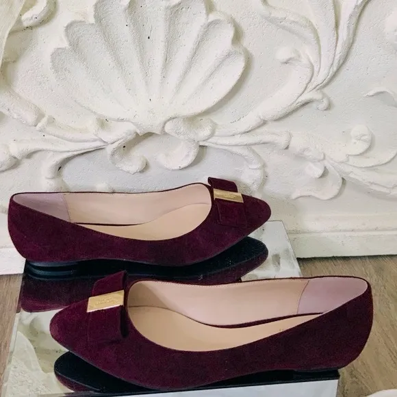 NWOT KATE SPADE Sueded Leather Ballet Flats