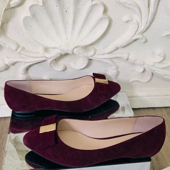 NWOT KATE SPADE Sueded Leather Ballet Flats