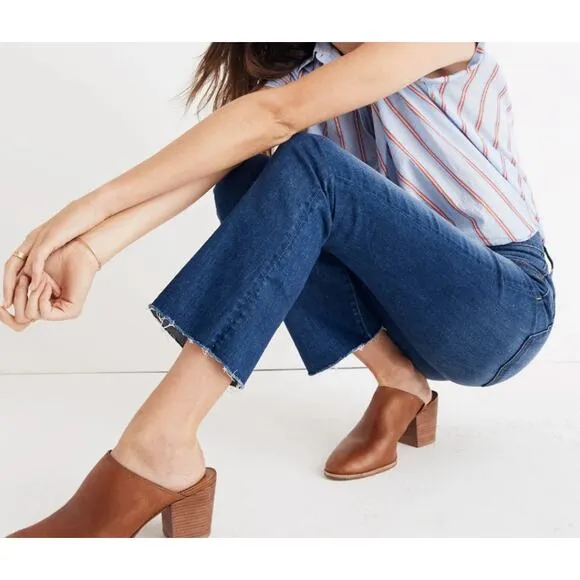 NWOT Madewell Petite Cali Demi-Boot Jeans in Marco Wash Medium Blue 27P