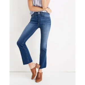NWOT Madewell Petite Cali Demi-Boot Jeans in Marco Wash Medium Blue 27P