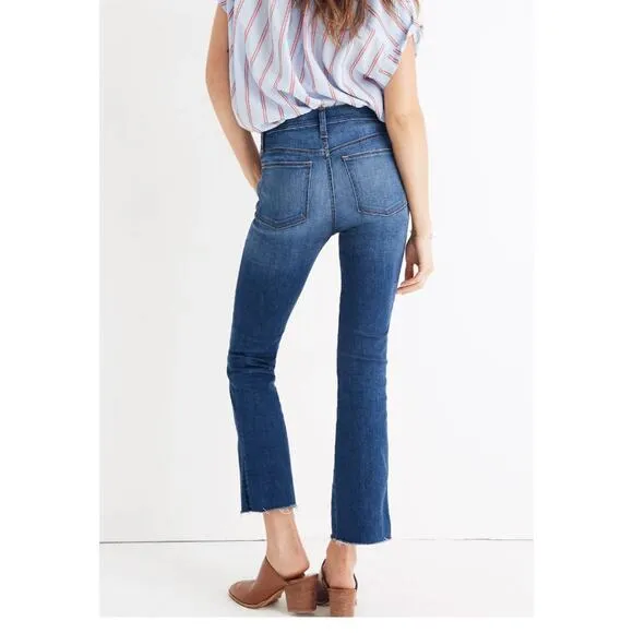 NWOT Madewell Petite Cali Demi-Boot Jeans in Marco Wash Medium Blue 27P