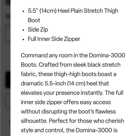 NWOT Pleaser Black Thigh-High Patent Leather Domina-3000 Thigh High Heel Boots