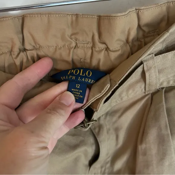 NWOT Polo Ralph Lauren Girls High Waist Khaki Trousers Size 12