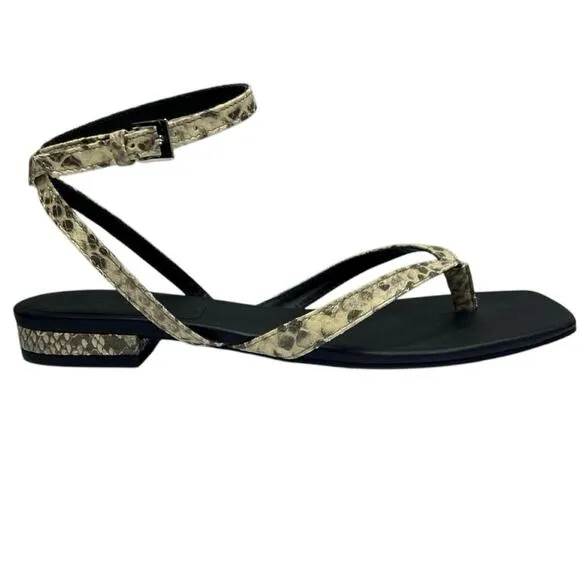 NWOT - Reformation Maryam Snakeskin Thong Sandal