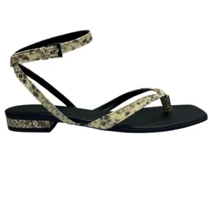 NWOT - Reformation Maryam Snakeskin Thong Sandal