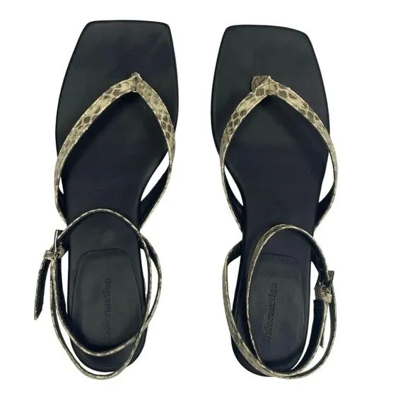 NWOT - Reformation Maryam Snakeskin Thong Sandal