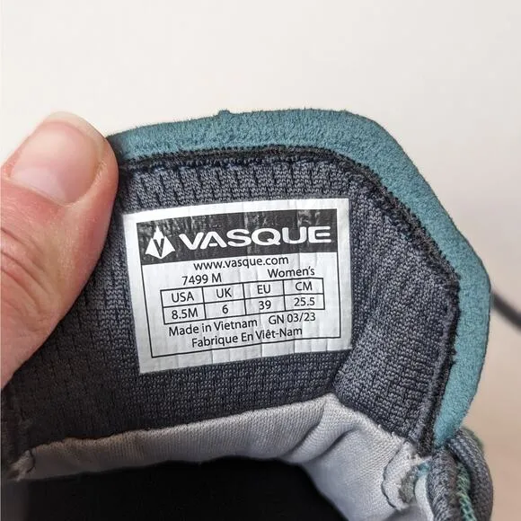 NWOT Vasque Womens Size 8.5M 7499 Breeze LT NTX Low Trail Shoe Blue Spruce Suede