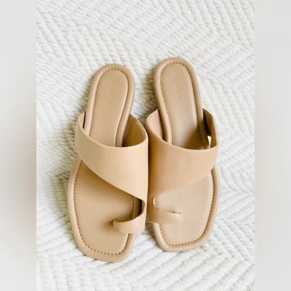 NWOT Vince tank premium leather toe wrap sandals, sz 8/38 US. Orig $295 