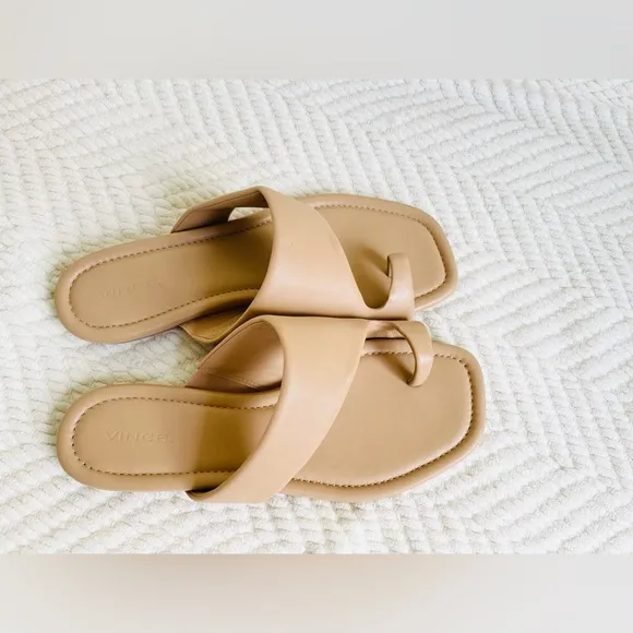 NWOT Vince tank premium leather toe wrap sandals, sz 8/38 US. Orig $295 
