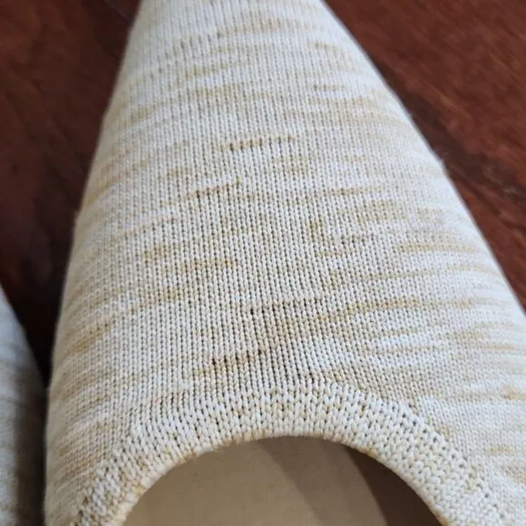 NWOT VIVAIA Pointed-Toe Ballet Flats (Aria 5° Hemp), Dapple Cream, Sz 11 (EU43)
