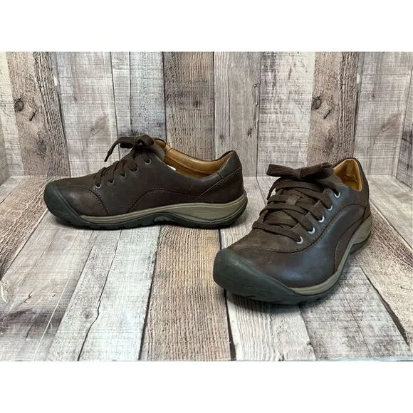 NWOT Keen Presido II 1018318 Women's Leather Hiking Trail Sneakers sz 7