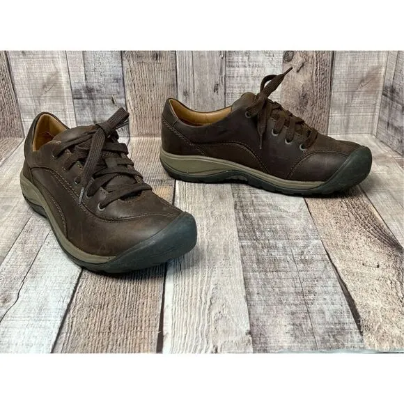 NWOT Keen Presido II 1018318 Women's Leather Hiking Trail Sneakers sz 7