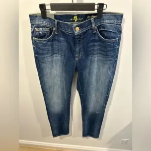 NWT 7 For All Mankind Slim Cigarette Jeans | Size 31 | Blue Wash