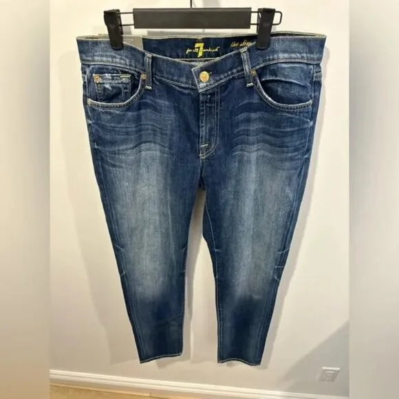 NWT 7 For All Mankind Slim Cigarette Jeans | Size 31 | Blue Wash