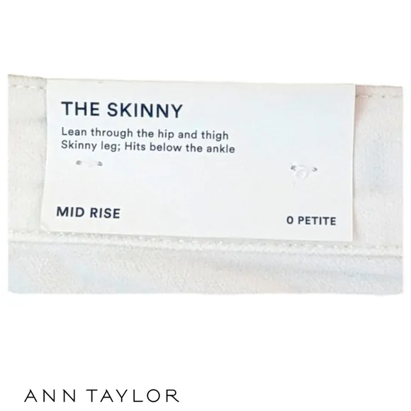 NWT Ann Taylor White Modern Skinny Pants