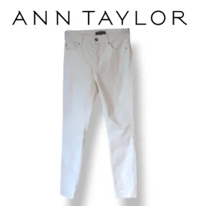 NWT Ann Taylor White Modern Skinny Pants