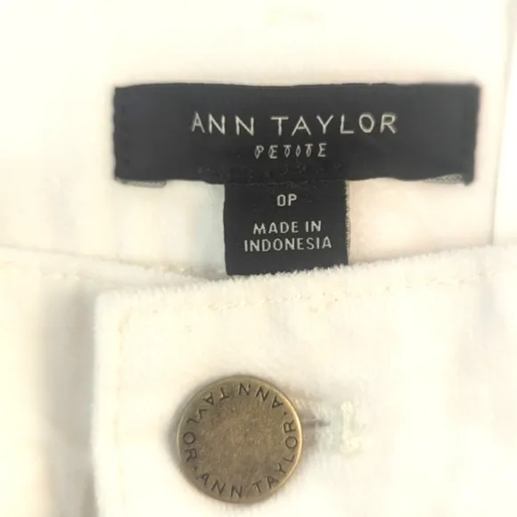 NWT Ann Taylor White Modern Skinny Pants