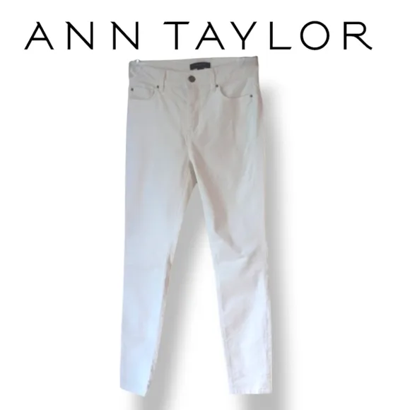 NWT Ann Taylor White Modern Skinny Pants