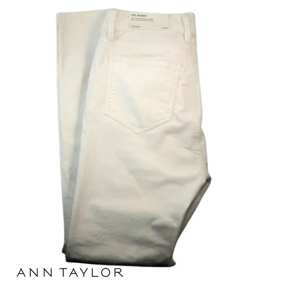 NWT Ann Taylor White Modern Skinny Pants