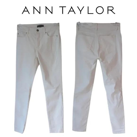 NWT Ann Taylor White Modern Skinny Pants