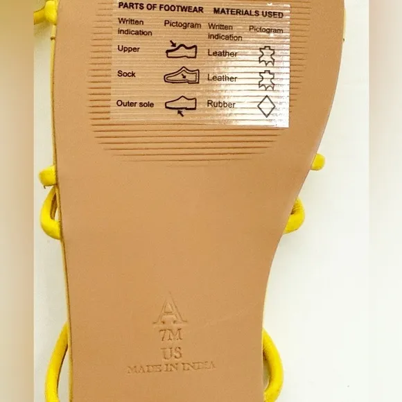NWT Anthropologie Maeve Yellow Strappy Sandals