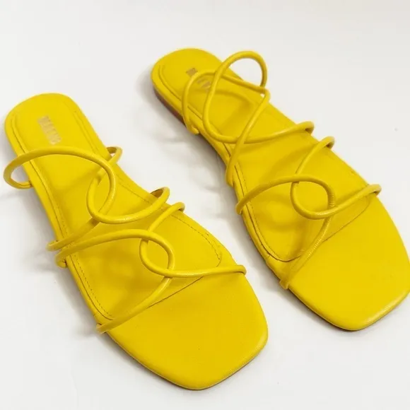 NWT Anthropologie Maeve Yellow Strappy Sandals