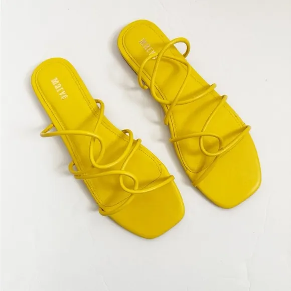 NWT Anthropologie Maeve Yellow Strappy Sandals