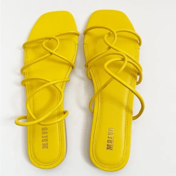 NWT Anthropologie Maeve Yellow Strappy Sandals