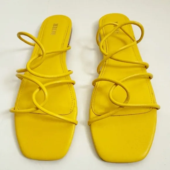 NWT Anthropologie Maeve Yellow Strappy Sandals