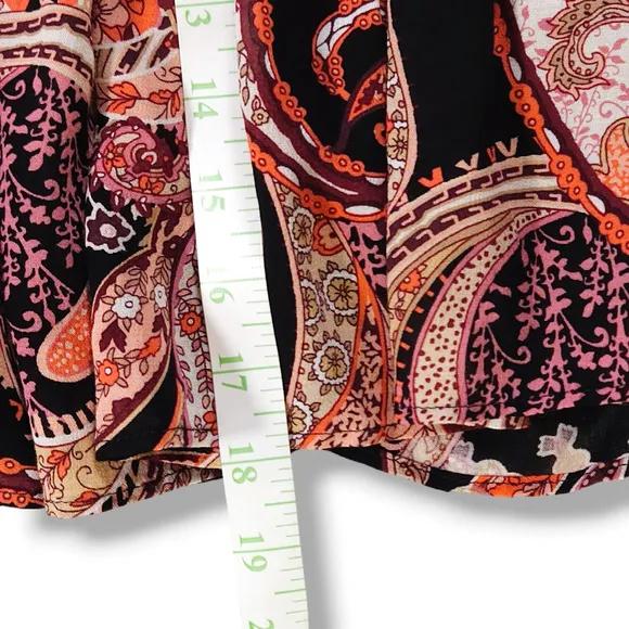 NWT Anthropologie Myla Tiered Floral Paisley Mini Skirt Sz. XS [0-2] Wine