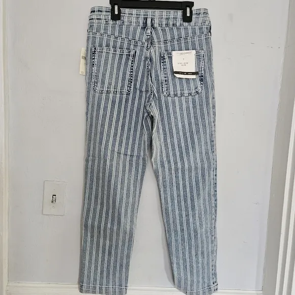 NWT Anthropologie Pilcro High-Rise Striped Straight Jeans | 28