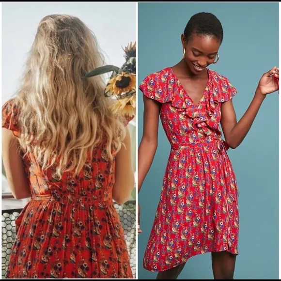 NWT Anthropologie ROSALIA WRAP DRESS by Maeve