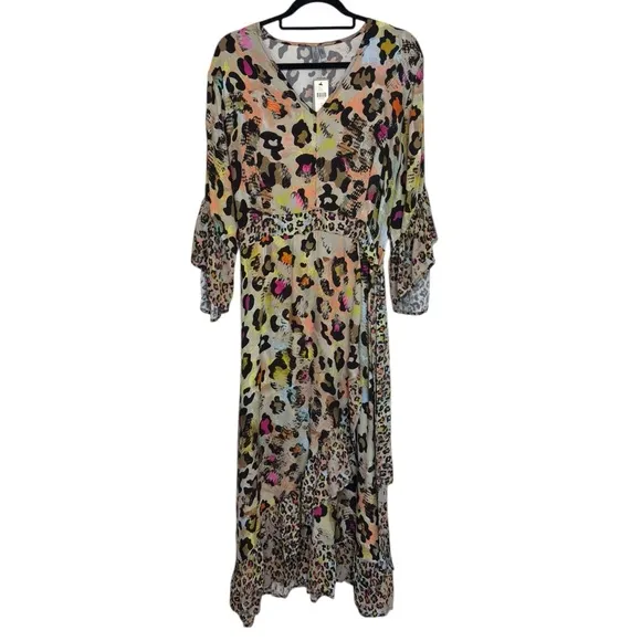 NWT Anthropologie x Blank London Zadie Leopard Print Maxi Dress - Size M