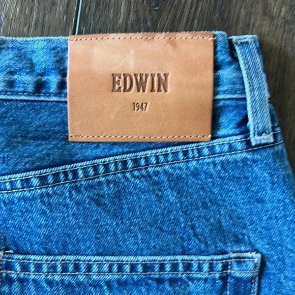 NWT Edwin Anderson Ankle Relaxes High Rise Jeans Medium Aberdeen Wash Size 31