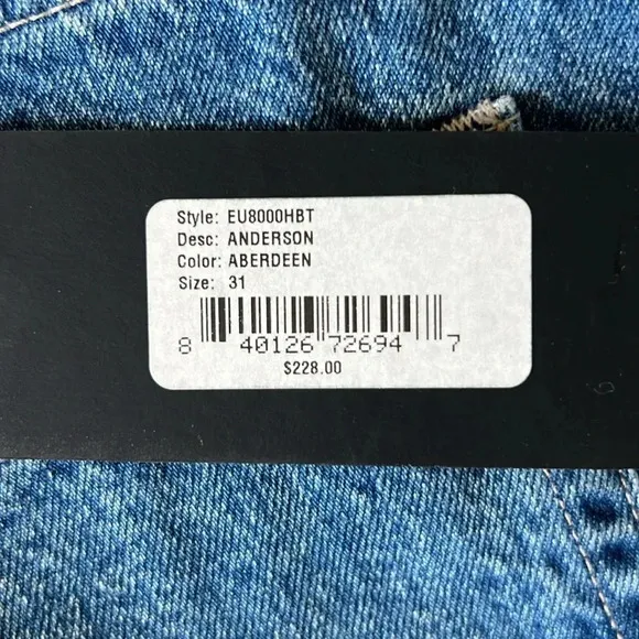 NWT Edwin Anderson Ankle Relaxes High Rise Jeans Medium Aberdeen Wash Size 31