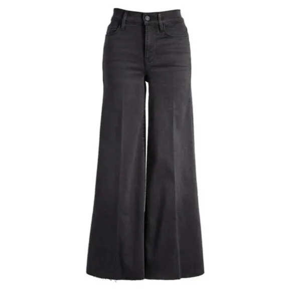 NWT Frame Le Palazzo Crop in Kerry Wide Leg Raw Hem Stretch Jeans 31