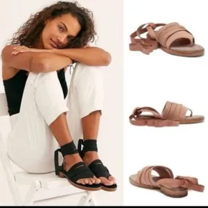 NWT Free People Natural sun valley wrap sandals 11/41