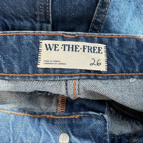 NWT Free People Palmer Cuffed Jeans Mid Rise Denim We The Free