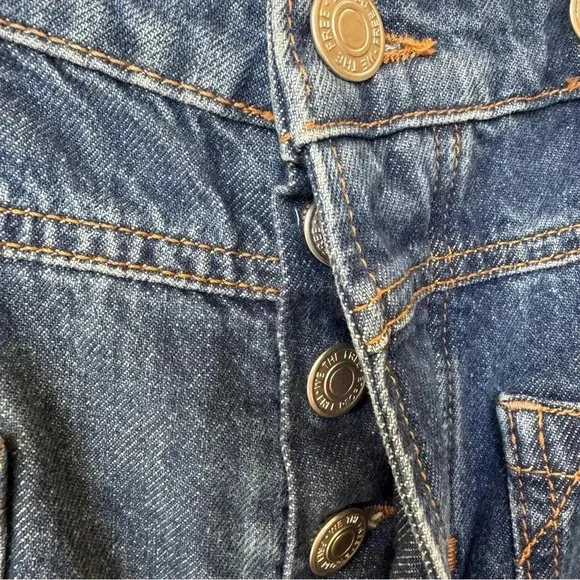 NWT Free People Palmer Cuffed Jeans Mid Rise Denim We The Free