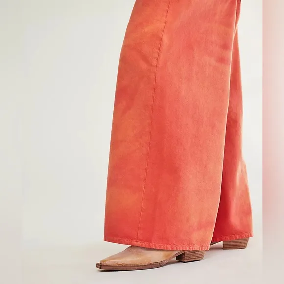 NWT Free People We the Free Waterfalls Baggy Wide Leg Jeans