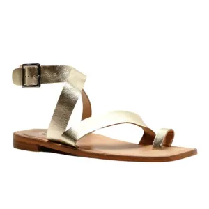 NWT FREE PEOPLE Women’s Gold Romeo Wrap Sandals Size 7.5M EU 38.5