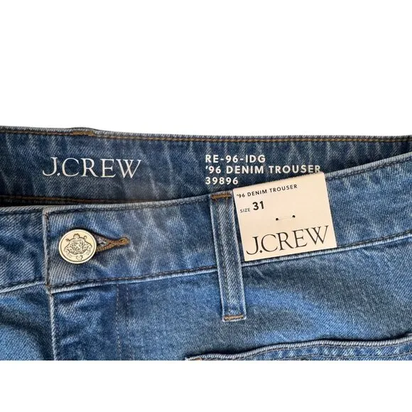 NWT J. Crew 90's High-Rise Wide-Leg Denim Trouser Sz 31 Dani Beca Wash (Light)