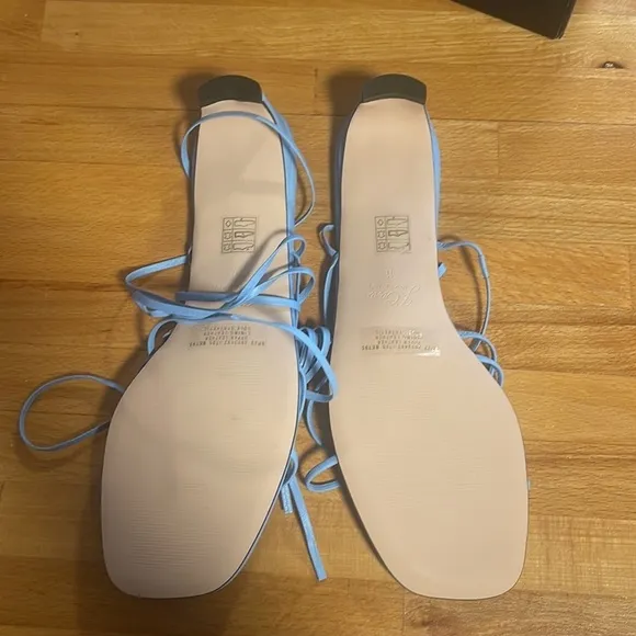 NWT J Crew Sardinia ankle-wrap heeled sandals Blue