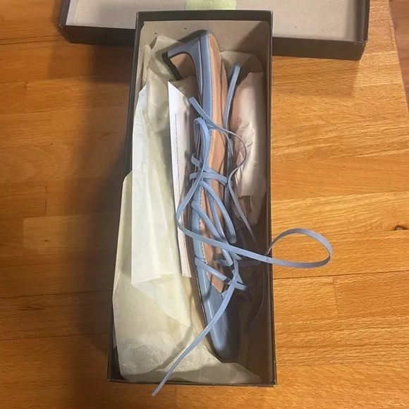 NWT J Crew Sardinia ankle-wrap heeled sandals Blue